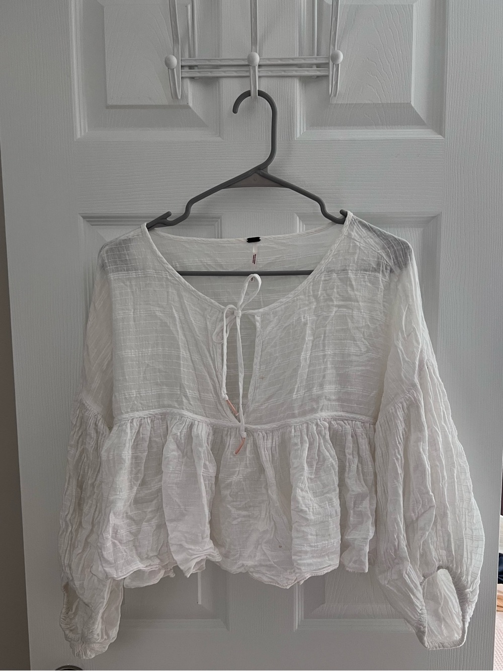 Free People Cropped Peasant Blouse